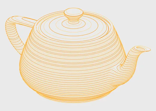 Made with GD Studio — 3D model with contour shading