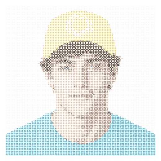 Foto transformada em line art pronta a plotar com o GD Studio — documento quadrado grande 22