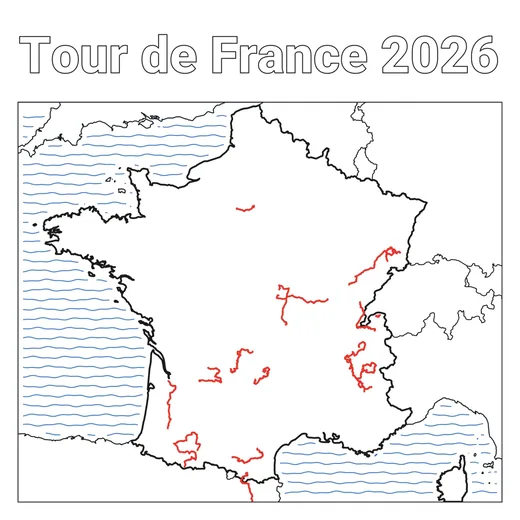 Made with GD Studio — Map of France with 21 GPX routes of the Tour de France