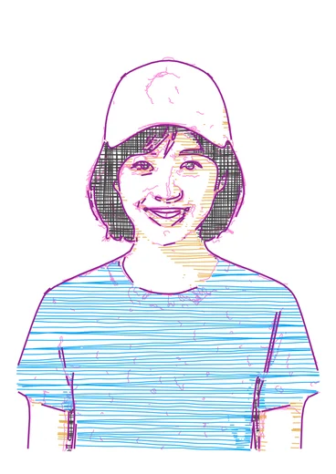 Foto transformada em line art pronta a plotar com o GD Studio — documento A4 vertical 22