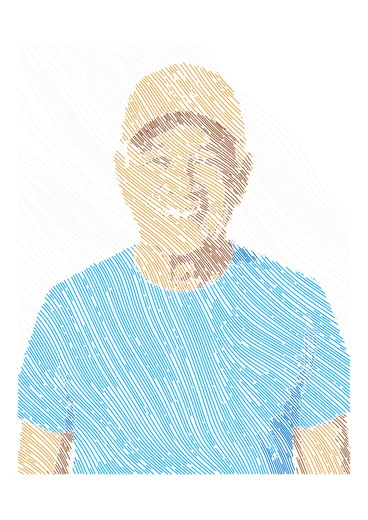 Foto transformada em line art pronta a plotar com o GD Studio — documento A4 vertical 24