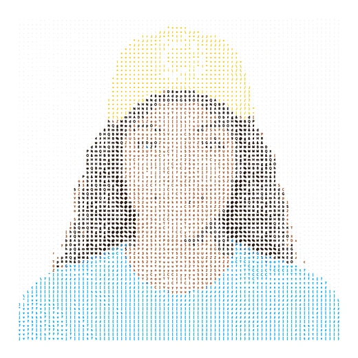 Foto transformada em line art pronta a plotar com o GD Studio — documento quadrado pequeno 23