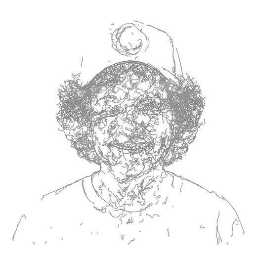 Foto transformada em line art pronta a plotar com o GD Studio — documento quadrado pequeno 24