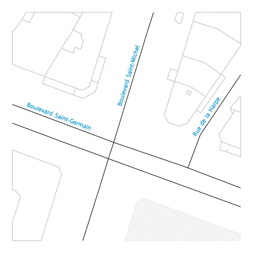 Made with GD Studio — Map of Paris, France with street names