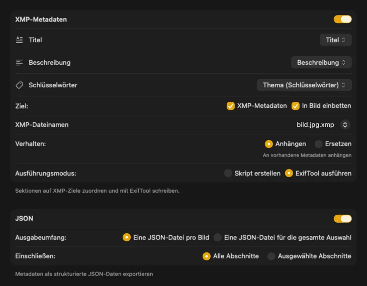Beispiel für VisionTagger-Publish-Konfiguration