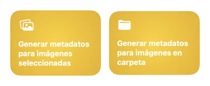 Integración de VisionTagger con Atajos mostrando acciones de automatización