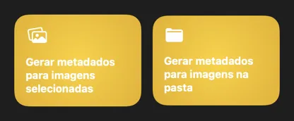 Integração do VisionTagger com Atalhos a mostrar ações de automatização