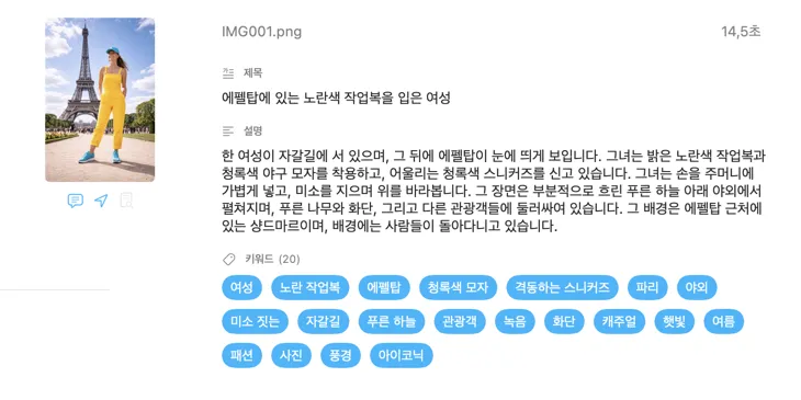 로컬 AI로 이미지에 대한 메타데이터를 생성한 VisionTagger