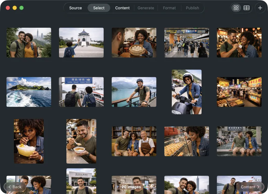 VisionTagger processing a large folder of photographs in batch