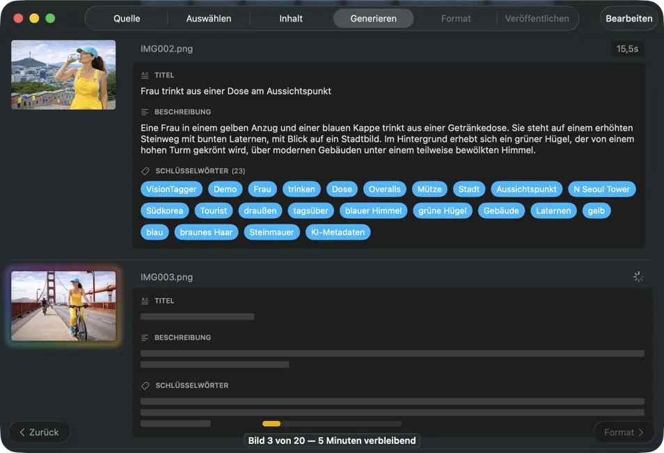 Metadaten generieren